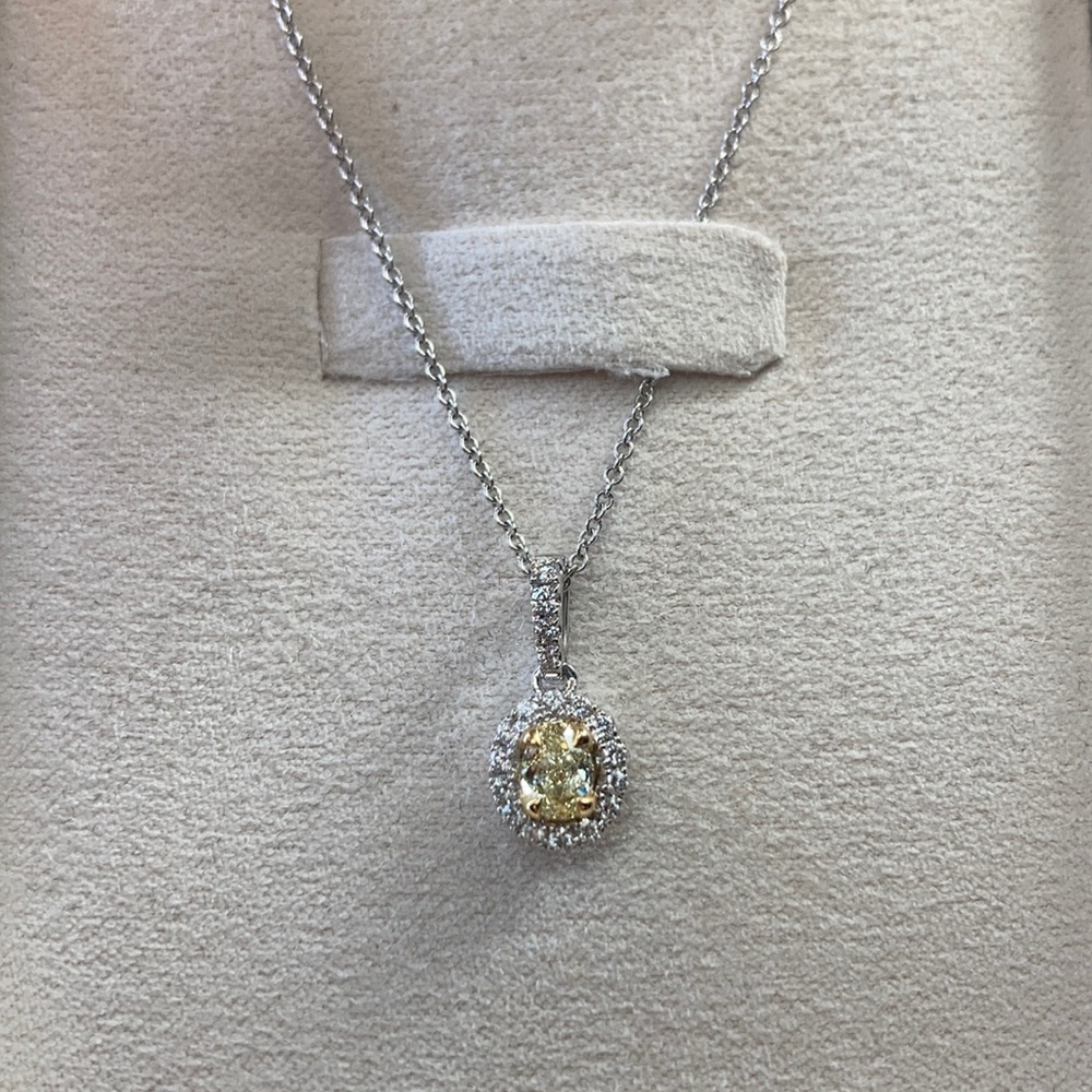 Blue Nile Yellow Diamond Pendant